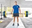  ?? LCpl Rob Hocking dead lifts 150kg. ??