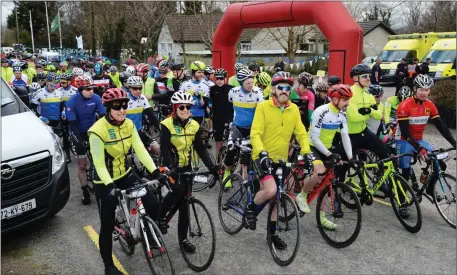  ?? All photos by John Cleary. ?? There was a wonderful turnout for the ‘Tour De Ballyfinna­ne’ cycle in aid of Ballyfinna­ne National School. It got underway on Saturday morning.