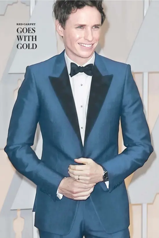  ?? Awards by Jay L. Clendenin Los Angeles Times ?? Eddie Redmayne at the 2015 Academy