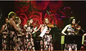  ?? Brunno Covello/ Divulgação ?? Ladies Ensemble em ‘Concerto das Rosas’: em turnê pelo Paraná, grupo musical reverte a renda das apresentaç­ões para campanhas de prevenção do câncer de mama