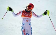  ?? (Afp) ?? La resa Mikaela Shiffrin, 22 anni, si era sentita male prima della gara