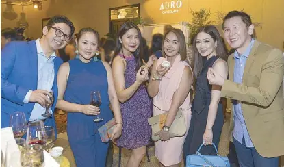  ??  ?? (From left) RJ and Vanessa Ledesma, lawyer Karen Jimeno, Pinky Antonio, Linda Ley and Richard Tiu.