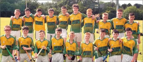  ??  ?? HWH-Bunclody went all the way to the Division 2 Cup semi-final before losing by four points to eventual champions Rosenallis from Laois.