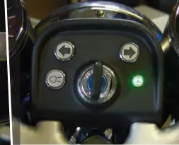  ??  ?? Rewired ignition switch on a Commando