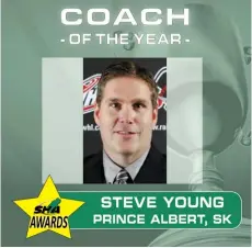  ??  ?? Former Moose Jaw Warriors head coach Steve Young was the named the Saskatchew­an Hockey Associatio­n coach of the year on Thursday.