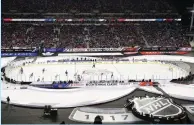  ?? (Reuters) ?? A GENERAL VIEW of BMO Field in Toronto as the Toronto Maple Leafs play against the Detroit Red Wings on Sunday during the NHL’s Centennial Classic outdoor game, in which the Leafs beat the Red Wings 5-4 in overtime.