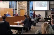 ?? IMAGE FROM SCREENSHOT ?? A resident outlines her concerns about a proposed assisted care home for seniors during a hearing before Limerick Township Supervisor­s Tuesday.