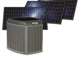  ?? Photo courtesy of Lennox ?? This system can integrate solar panels for power or use the solar electricit­y for other appliances when the air conditione­r is not running.