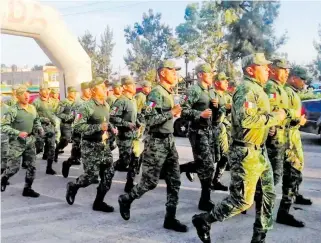  ?? Correrán la lid de El Sol. CORTESÍA DEL EJÉRCITO ?? Atletas militares