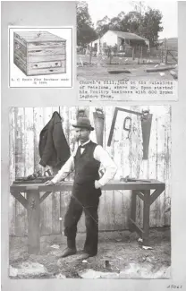  ??  ?? Lyman Bryce (far left) invented the world’s first practical chicken incubator in Petaluma in 1875.