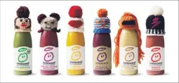  ??  ?? The innocent smoothie bottles wearing woolly hats, made for The Big Knit