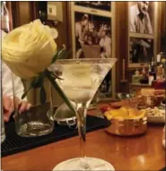  ?? MICHELLE LOCKE VIA AP ?? In this photo, The “clear” dirty martini is shown and is a signature drink at Bar Hemingway at the Paris Ritz. Hemingway and other notable figures of Paris in the early 20th century are said to have drunk here.