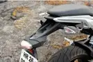  ??  ?? BELOW: Installing the rear carrier from the G 310 GS is a straightfo­rward fit