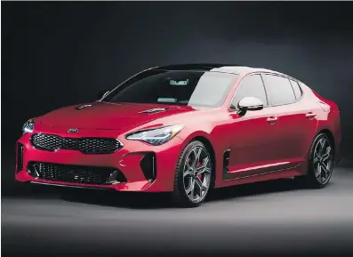 ?? KIA ?? The styling of the new Kia Stinger descends from the GT Concept that debuted at the 2011 Frankfurt Motor Show.