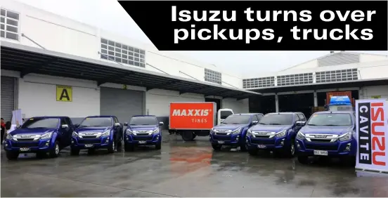  ??  ?? DELIVERED over Isuzu D-Max units.