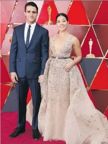  ?? RICHARD SHOTWELL/THE ASSOCIATED PRESS ?? Joe LoCicero and Gina Rodriguez met when he appeared on Jane the Virgin. They’re now engaged.