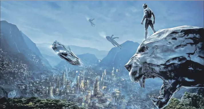  ??  ?? False: The fictional country Wakanda that appears in the film Black Panther is another projection of what Africa ‘should be’ by people who don’t live here. Photo: Marvel Studios/walt Disney