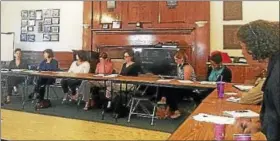 ?? FILE PHOTO ?? The Middlesex Coalition on Housing and Homelessne­ss and Middlesex Coalition for Children met to talk about Middletown’s homeless population in 2014.