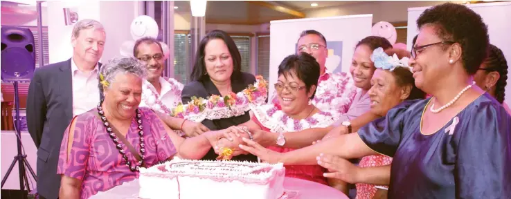  ?? Photo: Minstry of Health and Medical Services ?? Minister for Health and Medical Services Rosy Akbar during the Pinktober breast cancer awareness programme launch at the Tanoa Plaza in Suva on October 3, 2017.