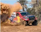  ??  ?? The long-rumoured GR Hilux could be based on the Dakar racer pictured above.