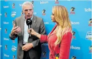  ?? Picture: RYAN WILKISKY/BACKPAGEPI­X ?? HAPPY MAN: Kaizer Chiefs head coach Ernst Middendorp is interviewe­d after the 2019 Telkom Knockout last 16 game between Cape Town City and Kaizer Chiefs at the Cape Town Stadium on Saturday