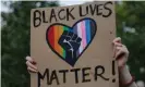  ??  ?? Black Lives Matter protests add to pressure on businesses to open up their highest levels to ethnic diversity. Photograph: Hollie Adams/Getty Images