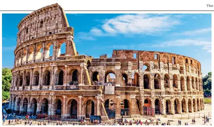  ??  ?? ROAD TO ROME: Coach tours visit sights such as the Colosseum and husky-breeding kennels in Finland, below