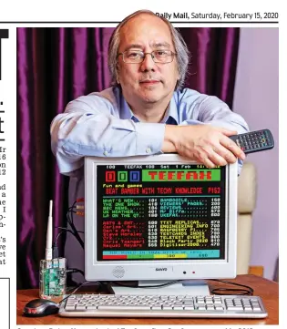  ??  ?? Creator: Peter Kwan started Teefax after Ceefax was axed in 2012