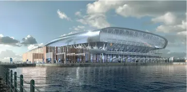  ??  ?? Il progetto Sopra, il rendering del nuovo stadio dell’Everton (a Liverpool). A sinistra, dall’alto, Vienna, Liverpool, la barriera corallina