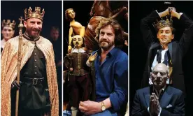  ?? Composite: Tristram Kenton/Linda Nylind/ Getty Images ?? ‘Our job is to fresh-mint famous lines’ … Antony Sher in Macbeth, Greg Doran with a puppet from Venus and Adonis in 2004, and David Tennant and Patrick Stewart in Hamlet.