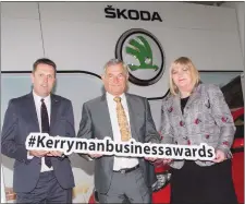  ??  ?? Danny Cooper, Sales Executive, The Kerryman, Liam Lynch, Managing Director Liam Lynch Motors, sponsor and Siobhán Murphy, Advertisin­g and Marketing Manager The Kerryman.