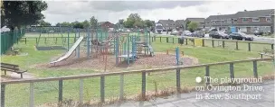  ??  ?? The playground on Ovington Drive, in Kew, Southport