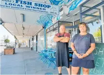  ?? Photo / Jenny Ling ?? Percy and Cheree Cooper, of Thomas’s Fish Shop in Kaikohe, say the water restrictio­ns have put “untold stress” on them.