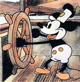  ?? ?? The first Mickey Mouse cartoon, Steamboat Willie.