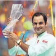  ?? FOTO: AFP ?? Roger Federer nach seinem Sieg in Miami.
