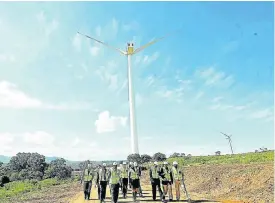  ?? Picture: Sam Majela ?? Wind turbines provide power at a cost of 82c per kilowatt.
