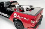  ??  ?? The Tundra Pie Pro features a fridge, pizza oven and two robot arms to handle the cooking.
