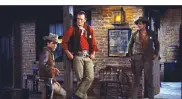  ??  ?? Ricky Nelson (from left), John Wayne and Dean Martin star in Howard Hawks’ 1959 classic western Rio Bravo. Hawks and Wayne intended the film as a none-too-subtle-dig at the politics of Fred Zinnemann’s High Noon, which they took for a liberal critique of McCarthyis­m.