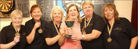  ??  ?? Emily Cronin presenting the cup to Mary Codd, captain of the Wexford team, and her playing colleagues.