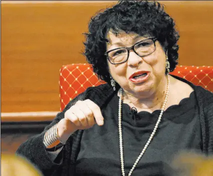  ?? The Associated Press file ?? Worried about a return to a Donald Trump presidency, some progressiv­es are urging Supreme Court Justice Sonia Sotomayor to retire early so that President Joe Biden can name her replacemen­t.