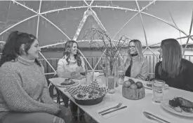  ?? COURTESY OF LAKE LAWN RESORT ?? Lake Lawn Resort, at 2400 E. Geneva St. in Delavan, has igloos for dining out.