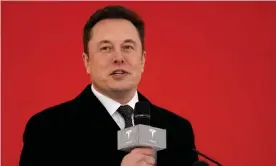  ??  ?? Elon Musk tweeted a claim that Tesla would produce around 500,000 cars in 2019. Photograph: Aly Song/Reuters