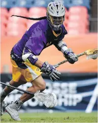 ?? AARON ONTIVEROZ / THE DENVER POST VIA GETTY IMAGES FILES ?? Lyle Thompson and the Iroquois Nationals are the third-ranked lacrosse team in the world. Thompson says the sport is vital to the Iroquois people, he and his family among them, and that their call is to compete.