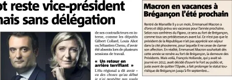  ?? (Photo AFP) ?? Florian Philippot n’a pas accédé à la demande de Marine Le Pen de quitter la tête de son associatio­n “Les Patriotes”.