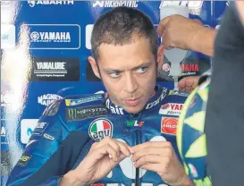  ?? FOTO: EFE ?? Valentino Rossi No ve solución y salvo milagro seguirán con la racha sin victorias