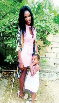  ?? CONTRIBUTE­D ?? Keron Smith with her 4-year-old daughter, Marissa Brown.