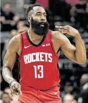  ?? Melissa Phillip / Staff photograph­er ?? James Harden, fresh off a 59-point effort, says the Rockets still have room to grow offensivel­y.