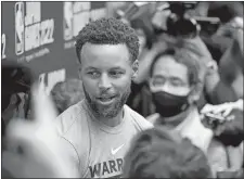  ?? KYODO NEWS VIA AP ?? Washington Wizards Stephen Curry works out in Tokyo on Thursday ahead of the NBA preseason games in Japan.