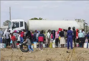  ?? ?? Bulawayo, just like most towns, is facing water problems. Pic: Fortune Moyo, GPJ Zim