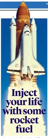  ?? ?? DOOMED FLIGHT: The Challenger space shuttle takes off in 1986.
Just 73 seconds later it exploded